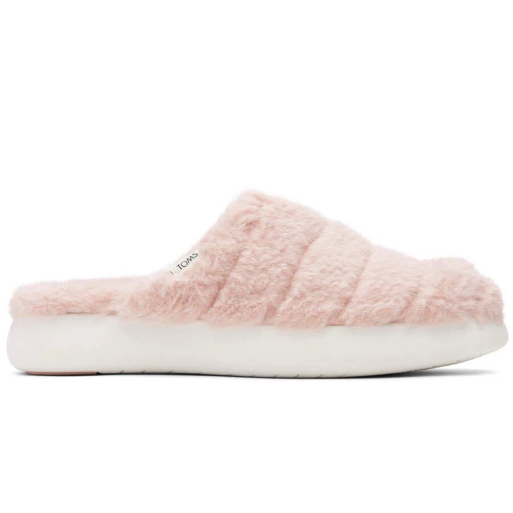 NWT Toms Alpargata Mallow Mule Fluff Slide Slippers in Pink